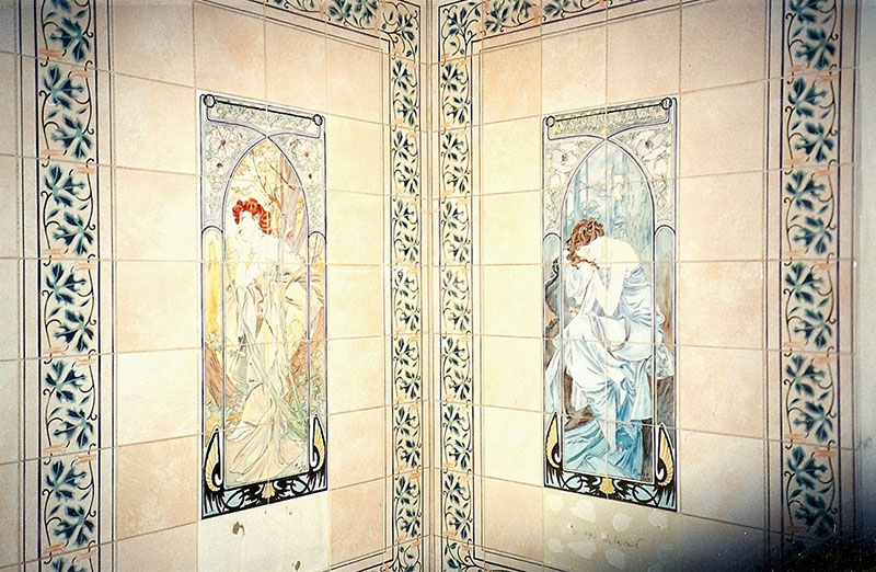 salle de bains rétro